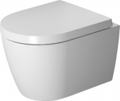Duravit ME by Starck - Wand-Tiefspül-WC 480 mm mit Durafix rimless weiß/weiß seidenmatt