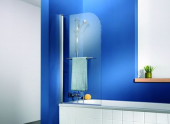 HSK Exklusiv - Badewannenaufsatz 1-teilig 96 Sonderfarbe 750 x 750 x 1400 100 Glasmattierung mittig