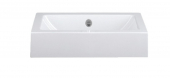 Alape AB - Aufsatzwaschtisch für Konsole 585x405mm mit 1 Hahnloch mit Überlauf weiß ohne Beschichtung