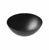 Alape GS - Aufsatzwaschschale für Konsole 360x130mm ohne Hahnlochbohrung ohne Überlauf matt black ohne Beschichtung