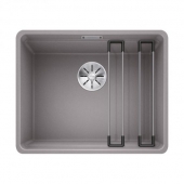 Blanco ETAGON - Küchenspüle 500-F SILGRANIT ohne Ablauffernbedienung alumetallic