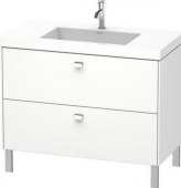 DURAVIT Brioso - Waschtischunterschrank mit Waschtisch c-bonded mit 2 Auszügen 1000x701x480mm weiß matt/weiß matt