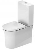 DURAVIT White Tulip - Stand-Tiefspül-WC Kombination für Aufsatz-Spülkasten mit Rimless weiß ohne WonderGliss