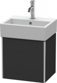 DURAVIT XSquare - Waschtischunterschrank mit 1 Tür & Anschlag rechts 434x397x340mm graphite super matt/graphite super matt