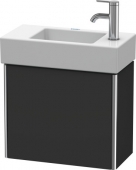DURAVIT XSquare - Waschtischunterschrank mit 1 Tür & Anschlag rechts 484x397x240mm graphite super matt/graphite super matt