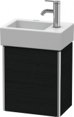 DURAVIT XSquare - Waschtischunterschrank mit 1 Tür & Anschlag links 364x397x240mm eiche schwarz/eiche schwarz
