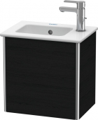 DURAVIT XSquare - Waschtischunterschrank mit 1 Tür & Anschlag rechts 410x400x289mm eiche schwarz/eiche schwarz