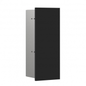 EMCO Asis Pure - WC-Bürstengarnitur Modul mit 1 Tür & Anschlag links 170x435x162mm schwarz/schwarz