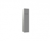 EMCO Asis Pure - Modul WC mit 2 Türen & Anschlag links 170x730x162mm matt grey/brushed stainless steel