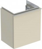 Geberit iCon - Waschtischunterschrank mit 1 Tür & Anschlag rechts 370x415x279mm sand grey high gloss/sand grey high gloss