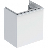 Geberit iCon - Waschtischunterschrank mit 1 Tür & Anschlag links 370x415x279mm weiß matt/white matt