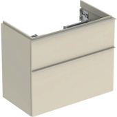 Geberit iCon - Waschtischunterschrank mit 2 ausziehbare Fächer  740x615x416mm sand grey high gloss/sand grey high gloss