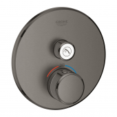 Grohe Grohtherm SmartControl - Thermostat Fertigmontageset 1 Absperrventil hard graphite gebürstet