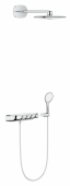 Grohe Rainshower System SmartControl 360 DUO - Duschsystem mit Thermostatbatterie moon white / chrom