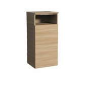 Sanipa 3way - Medium cabinet mit 1 Tür & 1 offenes Fach & Anschlag rechts 400x850x345mm ulme impresso/impresso elm