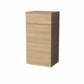 Sanipa 3way - Medium cabinet with 1 drawer & 1 tilt-out laundary basket 450x850x345mm ulme impresso/impresso elm