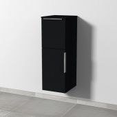 Sanipa 3way - Medium cabinet mit 1 Tür & 1 Schublade & Anschlag links 300x850x345mm schwarz matt/schwarz matt