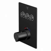 Steinberg Serie 390 - Unterputz-Thermostatarmatur für 3 Verbraucher schwarz matt