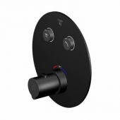 Steinberg Serie 390 - Unterputz-Thermostatarmatur für 2 Verbraucher schwarz matt