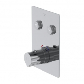 Steinberg Serie 390  - Unterputz-Thermostat ¾“ für 2 Verbraucher mit Unterputzkörper chrom