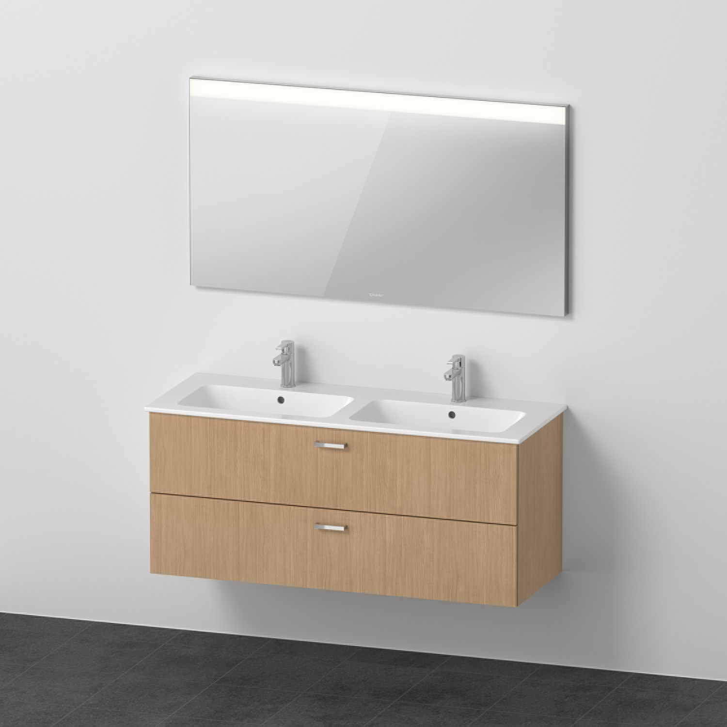 Duravit Xbase Furniture Set With, Mirror Bathroom Vanity Unit