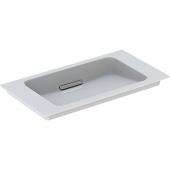 Geberit ONE - Washbasin 750x400mm without tap holes with concealed overflow white with KeraTect