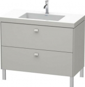 DURAVIT Brioso - Vanity Unit with washbasin c-bonded with 2 drawers 1000x701x480mm concrete grey matt/concrete grey matt