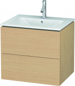 DURAVIT L-Cube - Vanity Unit with 2 pull-out compartments 62x55x481mm natural oak wood/natural oak