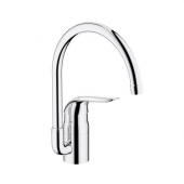 GROHE Euroeco Special - Single lever kitchen mixer L-Size with Swivel Spout and Flow Limiter chrome