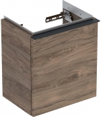 Geberit iCon - Unterschrank für Handwaschbecken 1 Tür re 370x415x279mm nussbaum hickory/grau Lava