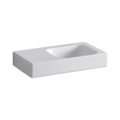 Geberit iCon - Hand-rinse basin for Furniture 530x310mm with 1 tap hole without overflow white with KeraTect