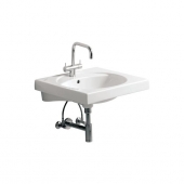 Geberit Preciosa - Washbasin 600x550mm with 1 tap hole with overflow white with KeraTect
