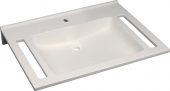 Geberit Publica - Washbasin 700x550mm with 1 tap hole without overflow white without KeraTect