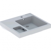 Geberit Bambini - Washbasin 600x550mm with 1 tap hole with overflow white with KeraTect