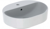 Geberit VariForm - Washbasin 500x400mm with 1 tap hole with overflow white without Coating