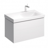 Geberit Xeno² - Unterschrank für Waschtisch mit Ablage rechts mit 2 Schubladen 880x530x462mm weiß