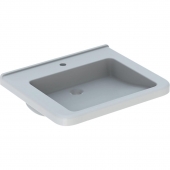 Geberit Renova Comfort - Washbasin 650x550mm with 1 tap hole without overflow white without KeraTect