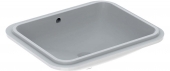 Geberit VariForm - Countertop Washbasin for Console 580x490mm without tap hole with overflow white with KeraTect