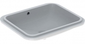 Geberit VariForm - Countertop Washbasin for Console 580x490mm without tap hole with overflow white without Coating