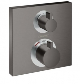 hansgrohe Ecostat - Concealed Thermostat Ecostat Square for 2 outlets brushed black chrome