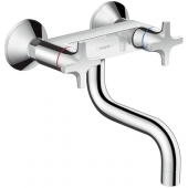 Hansgrohe Logis Classic - 2-handle kitchen mixer wall-mounted with projection 150 mm chrome