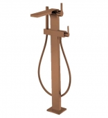 Keuco Edition 11 - Floorstanding Single Lever Bathtub Mixer with 2 outlets brushed bronze