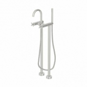 Steinberg Series 250 - Floorstanding 2-handle Bathtub Mixer with 2 outlets brushed nickel