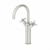 Steinberg Series 250 - 2-handle basin mixer L-Size with pop-up waste set brushed nickel