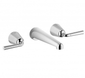 Villeroy & Boch by Dornbracht Domicil - 2-handle basin mixer wall-mounted with projection 210 mm without waste set chrome