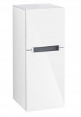 Villeroy & Boch Subway 2.0 - Side cabinet with 1 door & 1 drawer & hinges left 354x857x370mm glossy white/glossy white