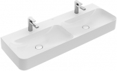 Villeroy & Boch Finion - Doppelwaschtisch 4139 1300 x 470 mm mit ohne ÜL weiß alpin CeramicPlus