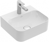 Villeroy & Boch Finion - Handwaschbecken 430 x 390 mm ohne Überlauf stone white mit CeramicPlus
