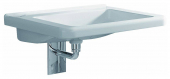 Geberit Renova Comfort - Washbasin 600x550mm without tap holes without overflow white with KeraTect
