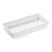 Alape UB - Undercounter washbasin 794x419mm without tap holes with overflow white without Coating